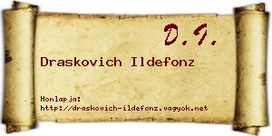 Draskovich Ildefonz névjegykártya